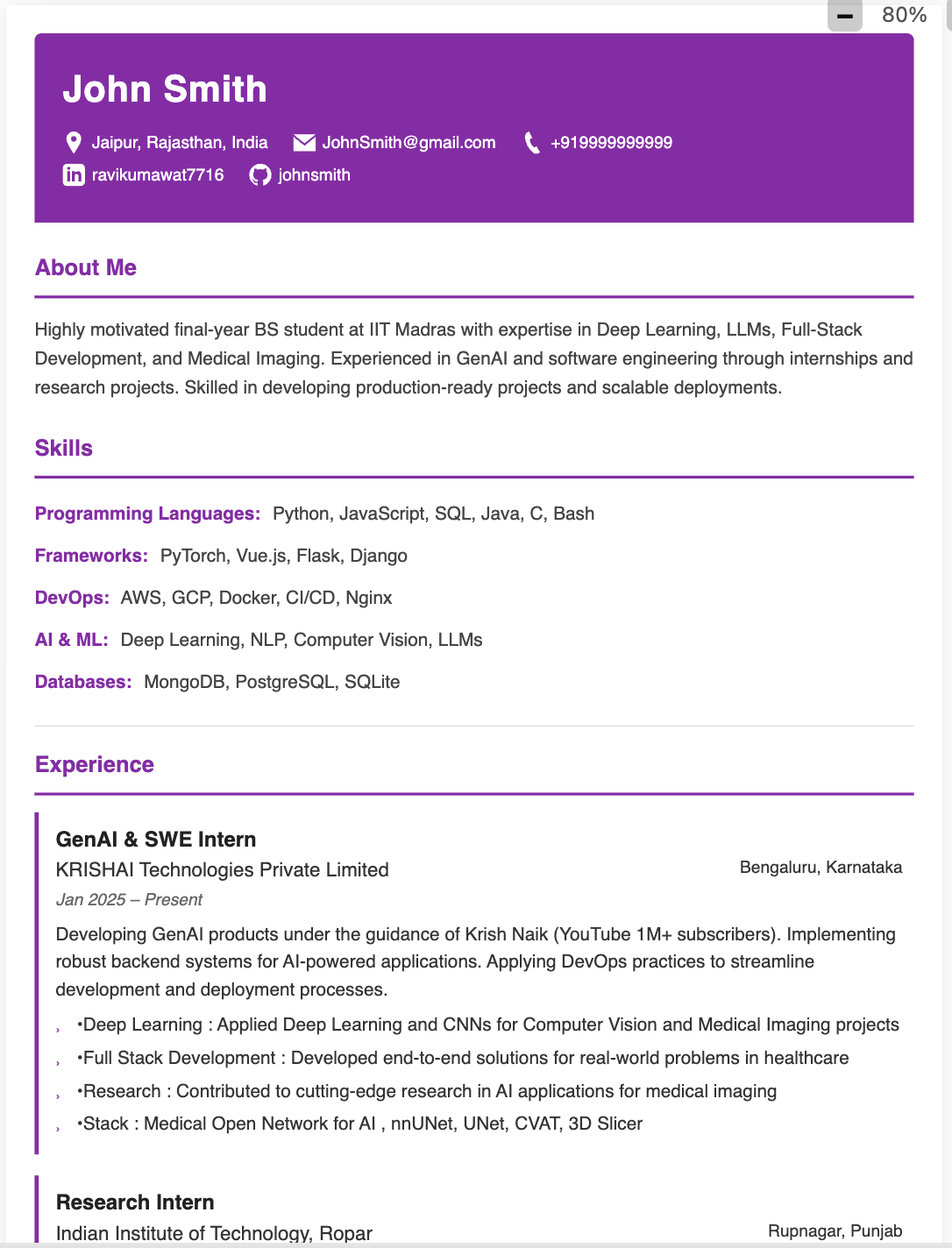 Resume Template 2