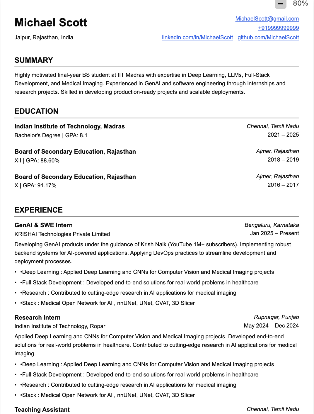 Resume Template 3